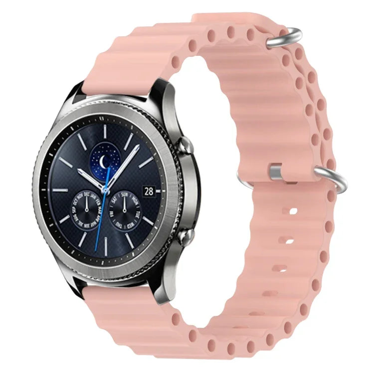 22mm オーシャンスタイル シリコン ソリッドカラー 時計バンド、Samsung Galaxy Watch3 45mm 用、Samsung Galaxy Watch 46mm 用、Samsung Gear S3 Classic 用、Samsung Gear S3 Frontier 用