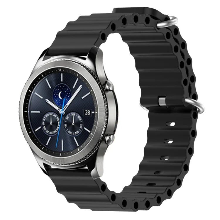 22mm オーシャンスタイル シリコン ソリッドカラー 時計バンド、Samsung Galaxy Watch3 45mm 用、Samsung Galaxy Watch 46mm 用、Samsung Gear S3 Classic 用、Samsung Gear S3 Frontier 用