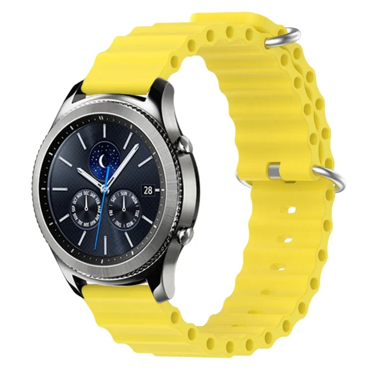 22mm オーシャンスタイル シリコン ソリッドカラー 時計バンド、Samsung Galaxy Watch3 45mm 用、Samsung Galaxy Watch 46mm 用、Samsung Gear S3 Classic 用、Samsung Gear S3 Frontier 用