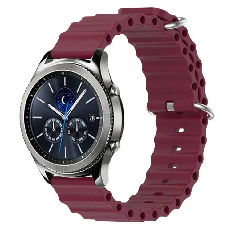 22mm オーシャンスタイル シリコン ソリッドカラー 時計バンド、Samsung Galaxy Watch3 45mm 用、Samsung Galaxy Watch 46mm 用、Samsung Gear S3 Classic 用、Samsung Gear S3 Frontier 用