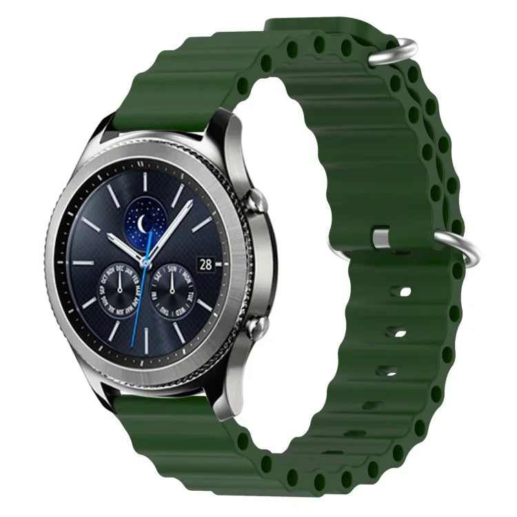 22mm オーシャンスタイル シリコン ソリッドカラー 時計バンド、Samsung Galaxy Watch3 45mm 用、Samsung Galaxy Watch 46mm 用、Samsung Gear S3 Classic 用、Samsung Gear S3 Frontier 用