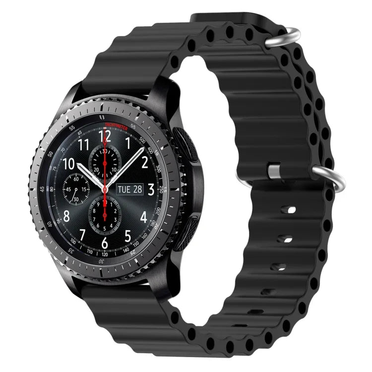 22mm オーシャンスタイル シリコン ソリッドカラー 時計バンド、Samsung Galaxy Watch3 45mm 用、Samsung Galaxy Watch 46mm 用、Samsung Gear S3 Classic 用、Samsung Gear S3 Frontier 用