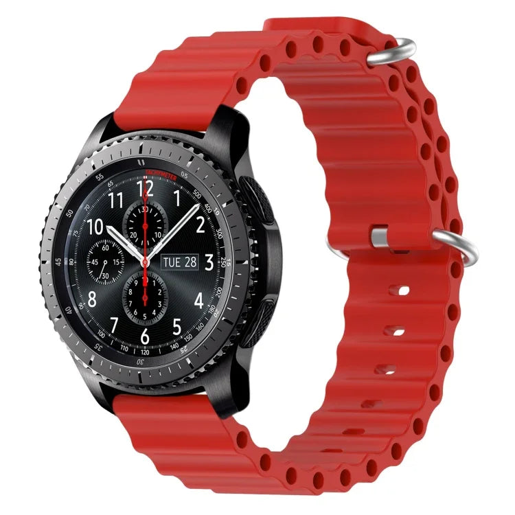 22mm オーシャンスタイル シリコン ソリッドカラー 時計バンド、Samsung Galaxy Watch3 45mm 用、Samsung Galaxy Watch 46mm 用、Samsung Gear S3 Classic 用、Samsung Gear S3 Frontier 用