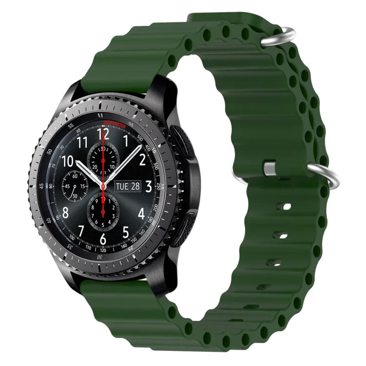 22mm オーシャンスタイル シリコン ソリッドカラー 時計バンド、Samsung Galaxy Watch3 45mm 用、Samsung Galaxy Watch 46mm 用、Samsung Gear S3 Classic 用、Samsung Gear S3 Frontier 用