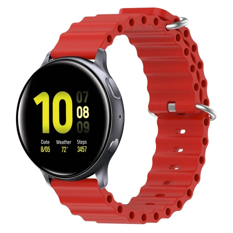 20mm オーシャンスタイル シリコン単色ウォッチバンド、Samsung Galaxy Watch Active 2 44mm用、Samsung Galaxy Watch 42mm用
