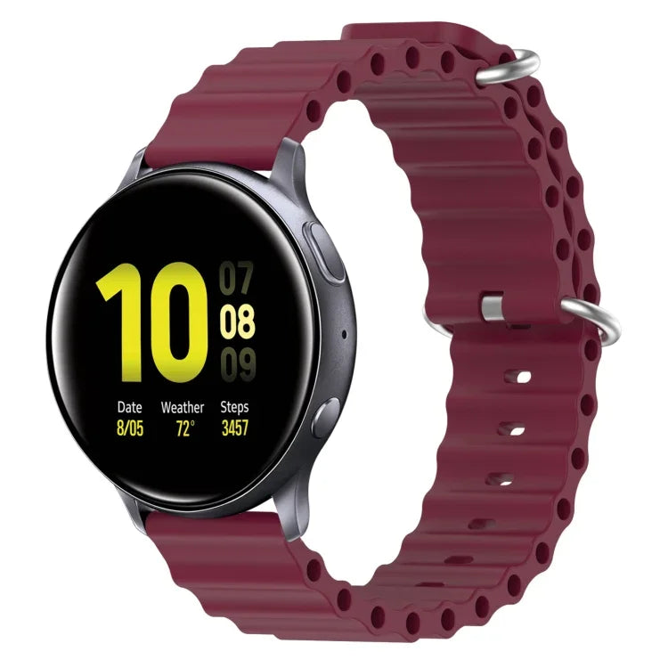 20mm オーシャンスタイル シリコン単色ウォッチバンド、Samsung Galaxy Watch Active 2 44mm用、Samsung Galaxy Watch 42mm用