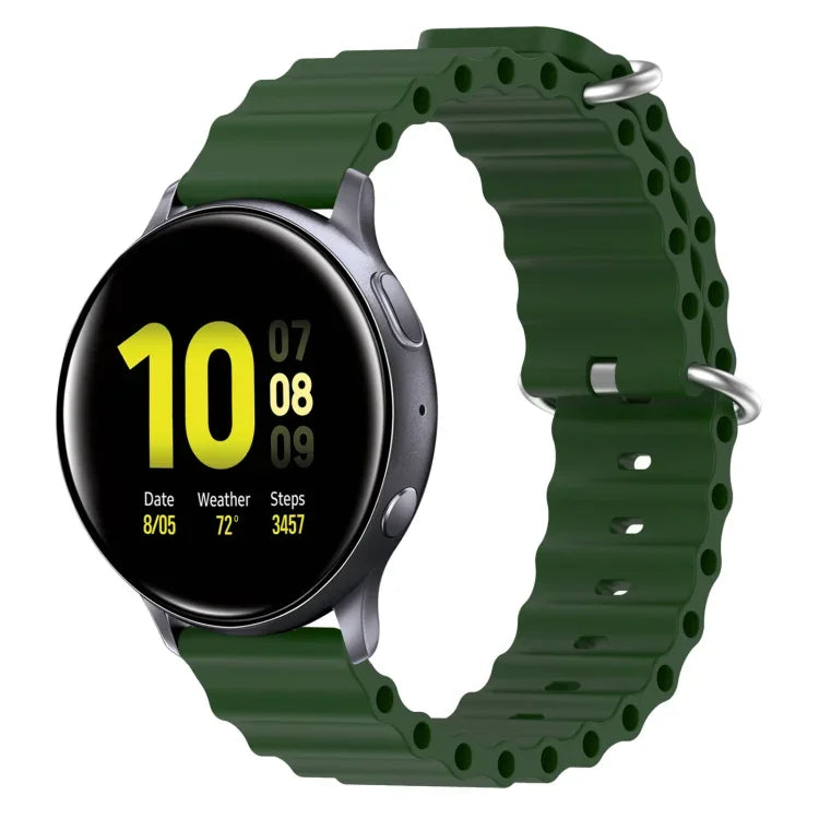20mm オーシャンスタイル シリコン単色ウォッチバンド、Samsung Galaxy Watch Active 2 44mm用、Samsung Galaxy Watch 42mm用