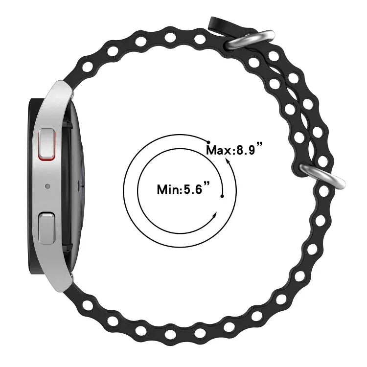 20mm オーシャンスタイル シリコン単色ウォッチバンド、Samsung Galaxy Watch Active 2 44mm用、Samsung Galaxy Watch 42mm用