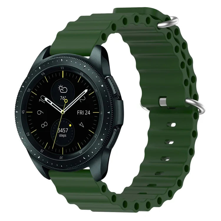 20mm オーシャンスタイル シリコン単色ウォッチバンド、Samsung Galaxy Watch Active 2 44mm用、Samsung Galaxy Watch 42mm用
