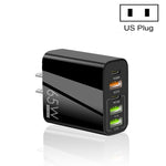 65W デュアルPD Type-C + 3ポート USB マルチポート充電器 スマホ・タブレット用、USプラグ、USプラグ