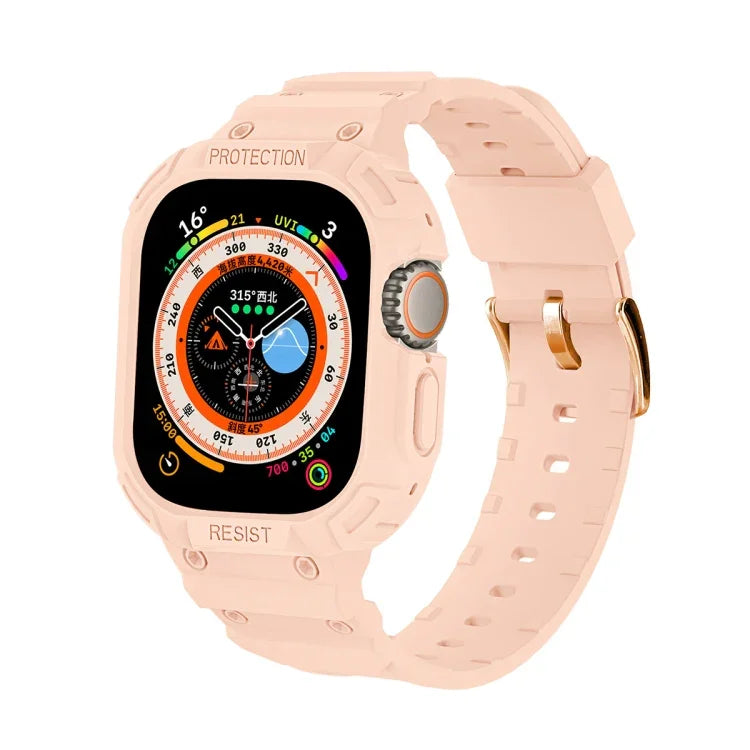 Apple Watch Ultra 3 / 2 / 1 49mm JUNSUNMAY 一体型 TPU ケース 調節可能な伸縮性ウォッチバンド用