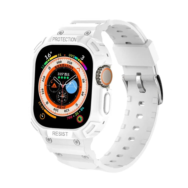 Apple Watch Ultra 3 / 2 / 1 49mm JUNSUNMAY 一体型 TPU ケース 調節可能な伸縮性ウォッチバンド用