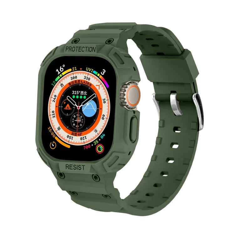 Apple Watch Ultra 3 / 2 / 1 49mm JUNSUNMAY 一体型 TPU ケース 調節可能な伸縮性ウォッチバンド用