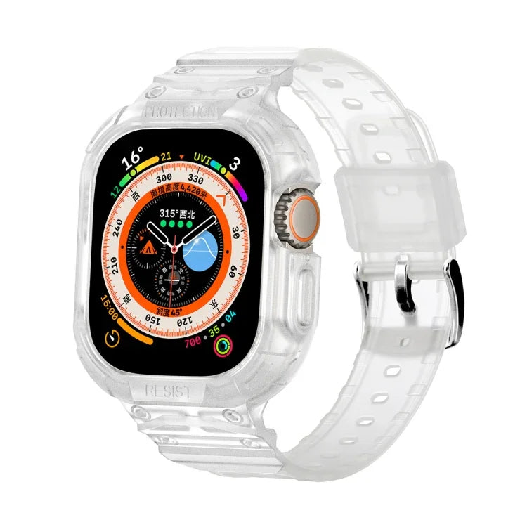 Apple Watch Ultra 3 / 2 / 1 49mm JUNSUNMAY 一体型 TPU ケース 調節可能な伸縮性ウォッチバンド用