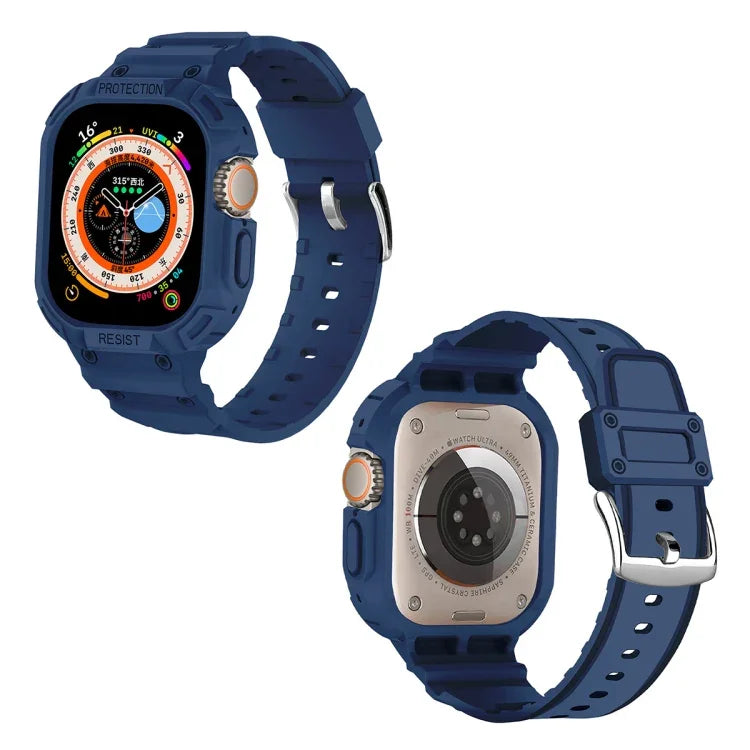 Apple Watch Ultra 3 / 2 / 1 49mm JUNSUNMAY 一体型 TPU ケース 調節可能な伸縮性ウォッチバンド用