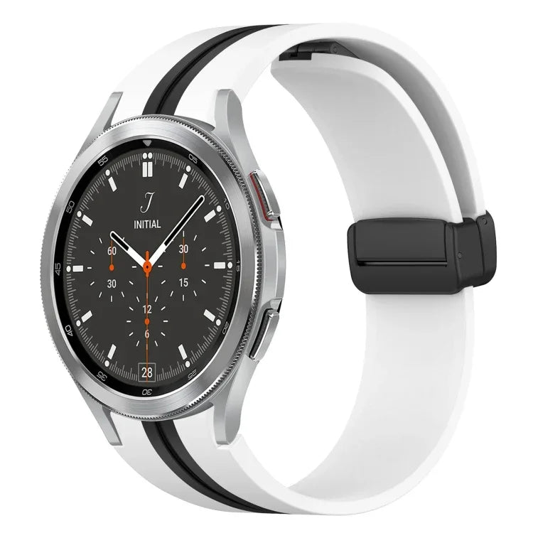 折りたたみ磁気留め具シリコンウォッチバンド、Samsung Galaxy Watch 4 Classic 46mm用、Samsung Galaxy Watch 4 Classic 42mm用