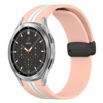 折りたたみ磁気留め具シリコンウォッチバンド、Samsung Galaxy Watch 4 Classic 46mm用、Samsung Galaxy Watch 4 Classic 42mm用