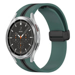 折りたたみ磁気留め具シリコンウォッチバンド、Samsung Galaxy Watch 4 Classic 46mm用、Samsung Galaxy Watch 4 Classic 42mm用