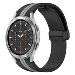 折りたたみ磁気留め具シリコンウォッチバンド、Samsung Galaxy Watch 4 Classic 46mm用、Samsung Galaxy Watch 4 Classic 42mm用