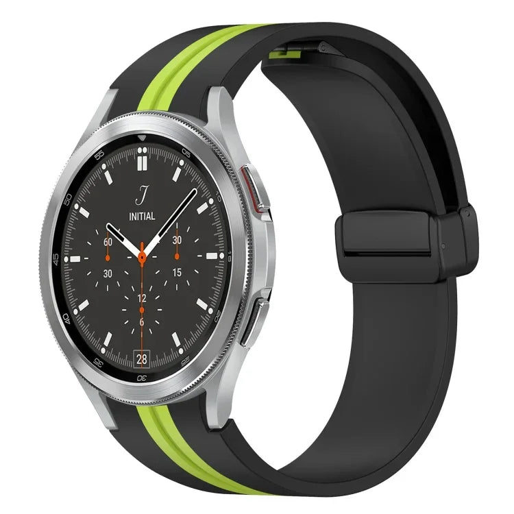 折りたたみ磁気留め具シリコンウォッチバンド、Samsung Galaxy Watch 4 Classic 46mm用、Samsung Galaxy Watch 4 Classic 42mm用