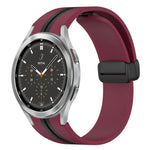 折りたたみ磁気留め具シリコンウォッチバンド、Samsung Galaxy Watch 4 Classic 46mm用、Samsung Galaxy Watch 4 Classic 42mm用