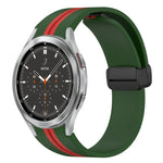 折りたたみ磁気留め具シリコンウォッチバンド、Samsung Galaxy Watch 4 Classic 46mm用、Samsung Galaxy Watch 4 Classic 42mm用