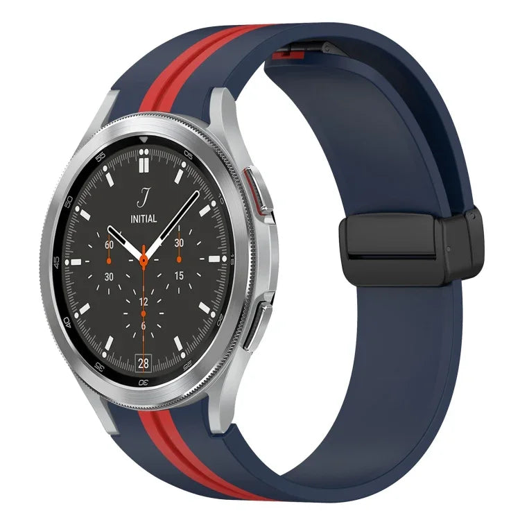 折りたたみ磁気留め具シリコンウォッチバンド、Samsung Galaxy Watch 4 Classic 46mm用、Samsung Galaxy Watch 4 Classic 42mm用