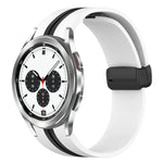 折りたたみ磁気留め具シリコンウォッチバンド、Samsung Galaxy Watch 4 Classic 46mm用、Samsung Galaxy Watch 4 Classic 42mm用