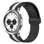 折りたたみ磁気留め具シリコンウォッチバンド、Samsung Galaxy Watch 4 Classic 46mm用、Samsung Galaxy Watch 4 Classic 42mm用