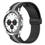 折りたたみ磁気留め具シリコンウォッチバンド、Samsung Galaxy Watch 4 Classic 46mm用、Samsung Galaxy Watch 4 Classic 42mm用