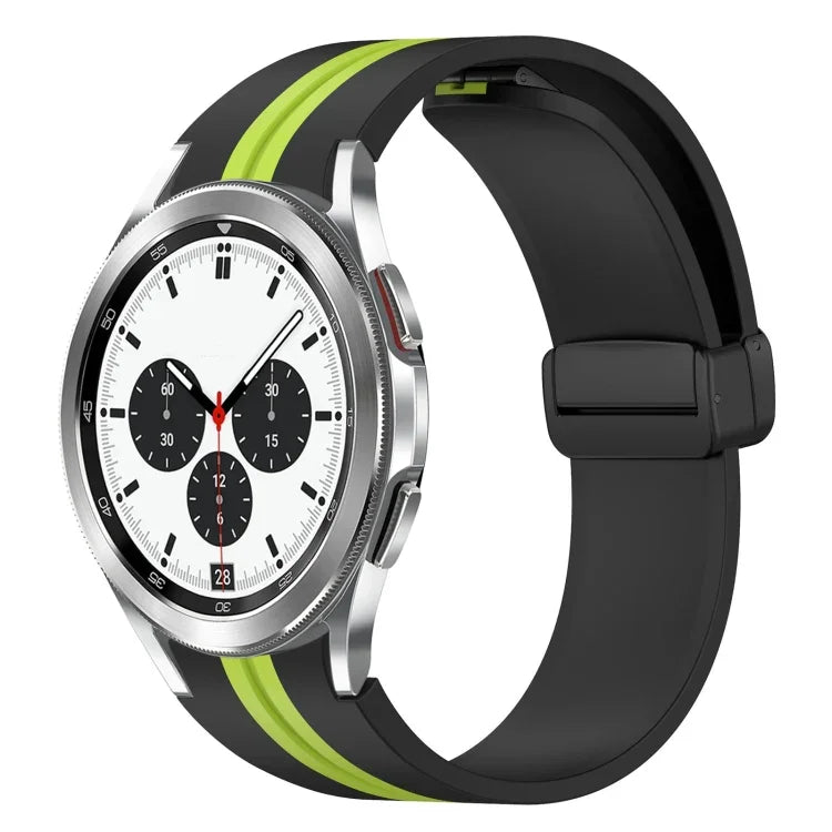 折りたたみ磁気留め具シリコンウォッチバンド、Samsung Galaxy Watch 4 Classic 46mm用、Samsung Galaxy Watch 4 Classic 42mm用