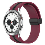 折りたたみ磁気留め具シリコンウォッチバンド、Samsung Galaxy Watch 4 Classic 46mm用、Samsung Galaxy Watch 4 Classic 42mm用