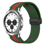 折りたたみ磁気留め具シリコンウォッチバンド、Samsung Galaxy Watch 4 Classic 46mm用、Samsung Galaxy Watch 4 Classic 42mm用