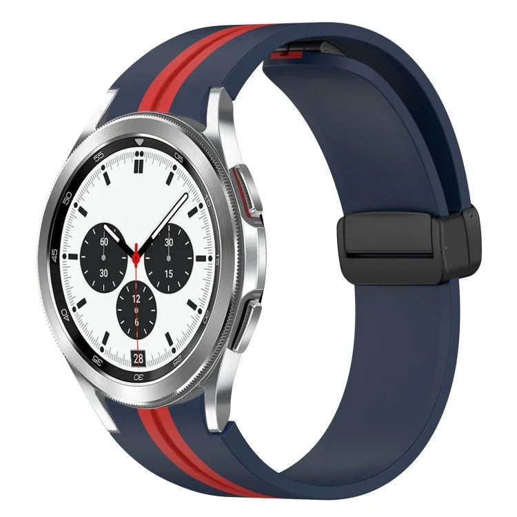 折りたたみ磁気留め具シリコンウォッチバンド、Samsung Galaxy Watch 4 Classic 46mm用、Samsung Galaxy Watch 4 Classic 42mm用