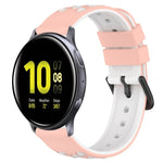 20mm ツートンカラーポーラスシリコンウォッチバンド、Samsung Galaxy Watch Active2 44mm用、Samsung Galaxy Watch 42mm用