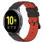 20mm ツートンカラーポーラスシリコンウォッチバンド、Samsung Galaxy Watch Active2 44mm用、Samsung Galaxy Watch 42mm用