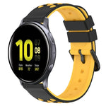 20mm ツートンカラーポーラスシリコンウォッチバンド、Samsung Galaxy Watch Active2 44mm用、Samsung Galaxy Watch 42mm用
