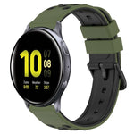 20mm ツートンカラーポーラスシリコンウォッチバンド、Samsung Galaxy Watch Active2 44mm用、Samsung Galaxy Watch 42mm用