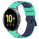 20mm ツートンカラーポーラスシリコンウォッチバンド、Samsung Galaxy Watch Active2 44mm用、Samsung Galaxy Watch 42mm用