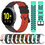 20mm ツートンカラーポーラスシリコンウォッチバンド、Samsung Galaxy Watch Active2 44mm用、Samsung Galaxy Watch 42mm用