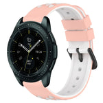 20mm ツートンカラーポーラスシリコンウォッチバンド、Samsung Galaxy Watch Active2 44mm用、Samsung Galaxy Watch 42mm用