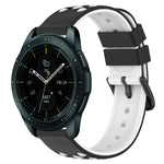 20mm ツートンカラーポーラスシリコンウォッチバンド、Samsung Galaxy Watch Active2 44mm用、Samsung Galaxy Watch 42mm用