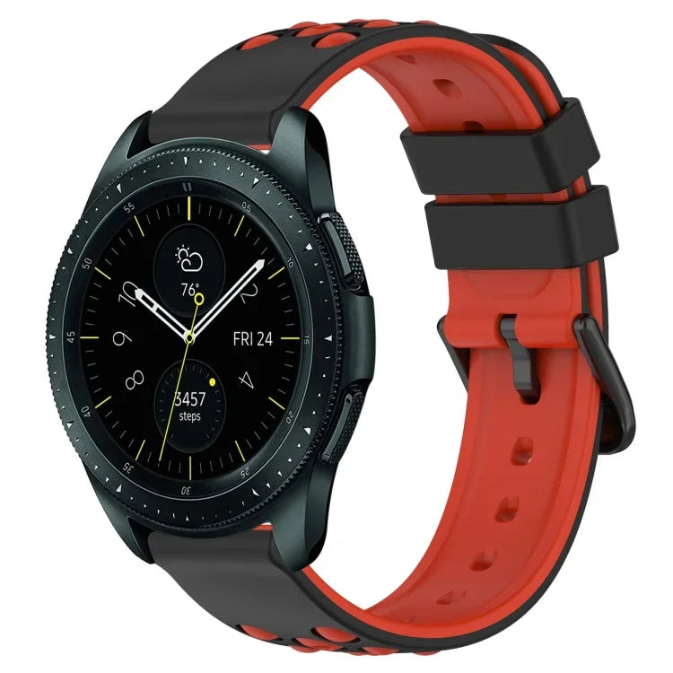 20mm ツートンカラーポーラスシリコンウォッチバンド、Samsung Galaxy Watch Active2 44mm用、Samsung Galaxy Watch 42mm用