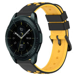 20mm ツートンカラーポーラスシリコンウォッチバンド、Samsung Galaxy Watch Active2 44mm用、Samsung Galaxy Watch 42mm用