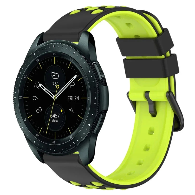 20mm ツートンカラーポーラスシリコンウォッチバンド、Samsung Galaxy Watch Active2 44mm用、Samsung Galaxy Watch 42mm用