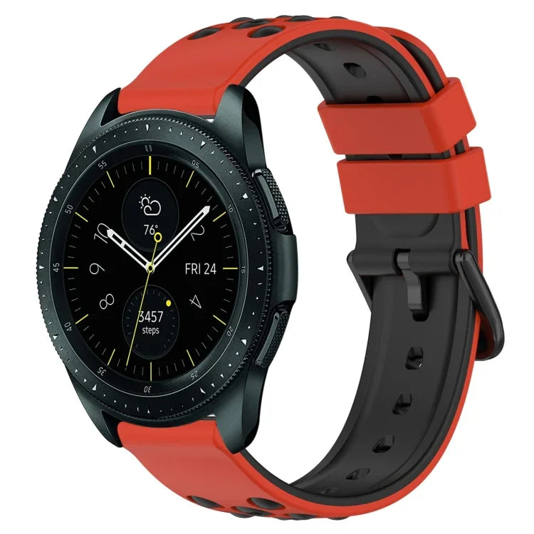 20mm ツートンカラーポーラスシリコンウォッチバンド、Samsung Galaxy Watch Active2 44mm用、Samsung Galaxy Watch 42mm用