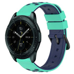 20mm ツートンカラーポーラスシリコンウォッチバンド、Samsung Galaxy Watch Active2 44mm用、Samsung Galaxy Watch 42mm用