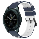 20mm ツートンカラーポーラスシリコンウォッチバンド、Samsung Galaxy Watch Active2 44mm用、Samsung Galaxy Watch 42mm用