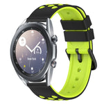 22mm ツートンカラー 多孔質シリコン時計バンド、Samsung Galaxy Watch3 45mm用、Samsung Galaxy Watch 46mm用、Samsung Gear S3 Classic用、Samsung Gear S3 Frontier用