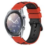 22mm ツートンカラー 多孔質シリコン時計バンド、Samsung Galaxy Watch3 45mm用、Samsung Galaxy Watch 46mm用、Samsung Gear S3 Classic用、Samsung Gear S3 Frontier用